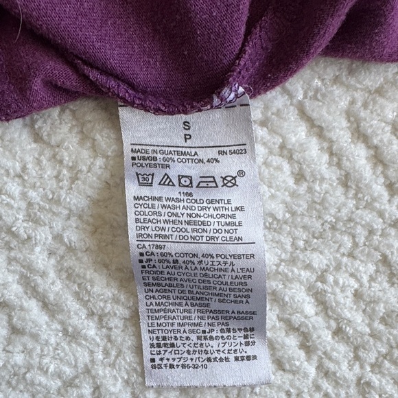 Banana Republic Dark Purple Drum Graphic Tee Sz S - Picture 7 of 7